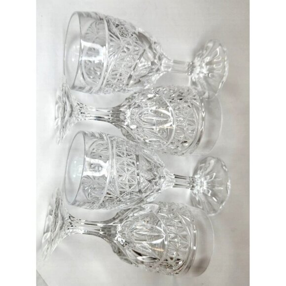 Vintage Set Of 4 Crystal d'Adriana LUNA 6 inch Water Goblets/Wine Glasses - Picture 8 of 16